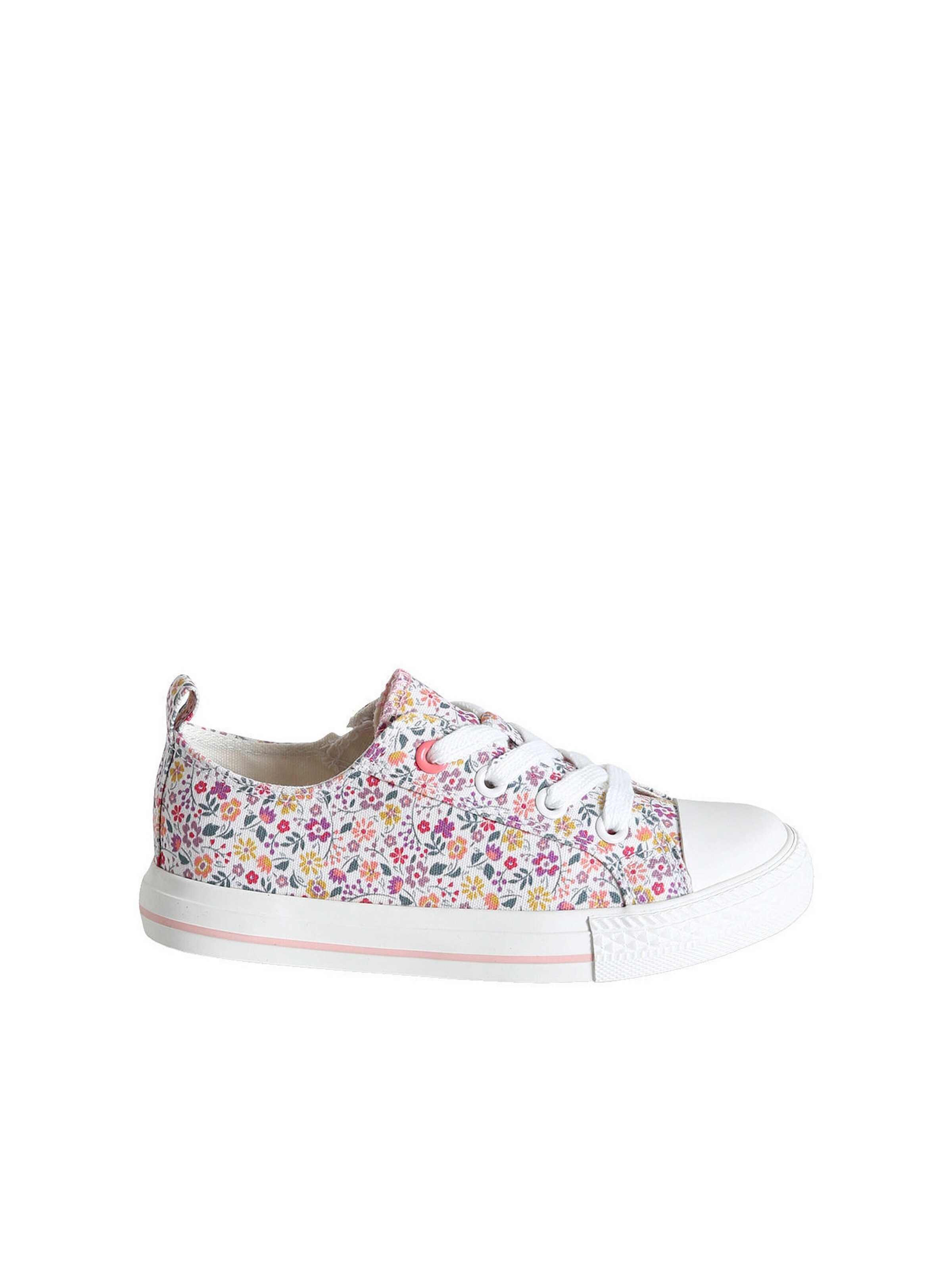 Vertbaudet Mädchen Stoff-Sneakers mit Reißverschluss blush