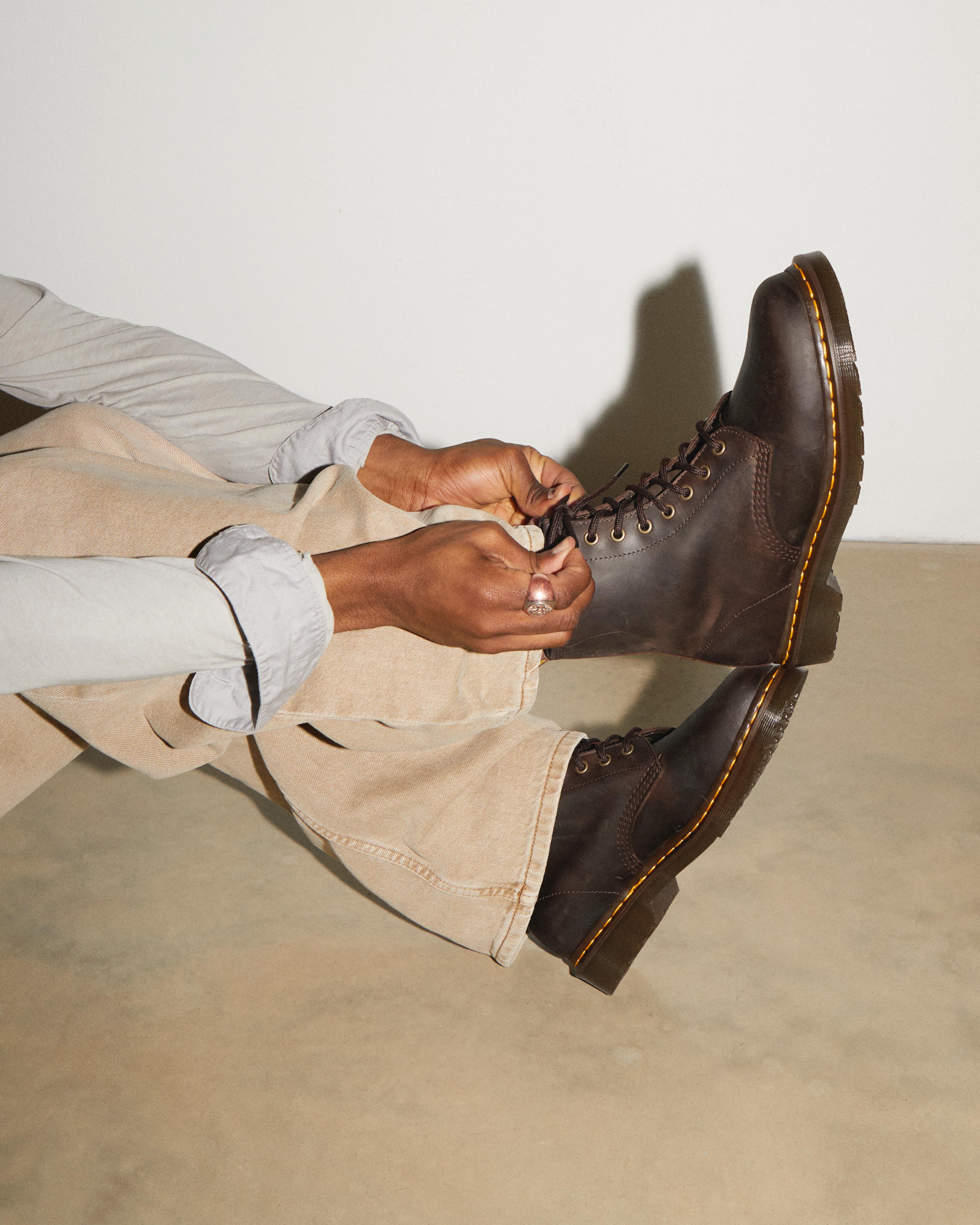 1460 Crazy Horse Leather Lace Up Boots