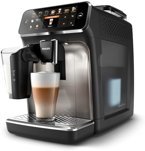 Philips Machine à Expresso Entièrement Automatique 5500 Series–20 Boissons Chaudes et Glacées, Carafe LatteGo Facile à Nettoyer, SilentBrew 40% Plus Silencieuse, QuickStart, Noir et Argent (EP5546/70) : Cuisine et Maison