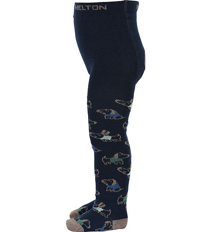 Melton trømpebukser - Uld - Dog Fun - Peacoat Blue