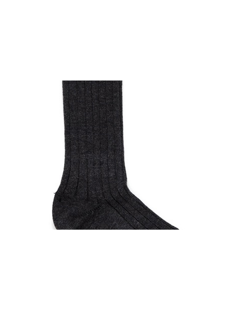 Gray Ribbed Sock