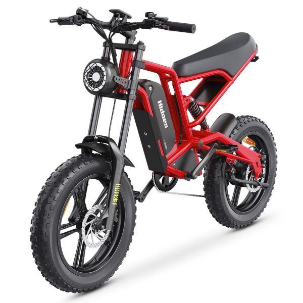 Hidoes Bicicleta Elétrica B6 para adulto, bateria de 1200 W, 48 V e 15,6 Ah