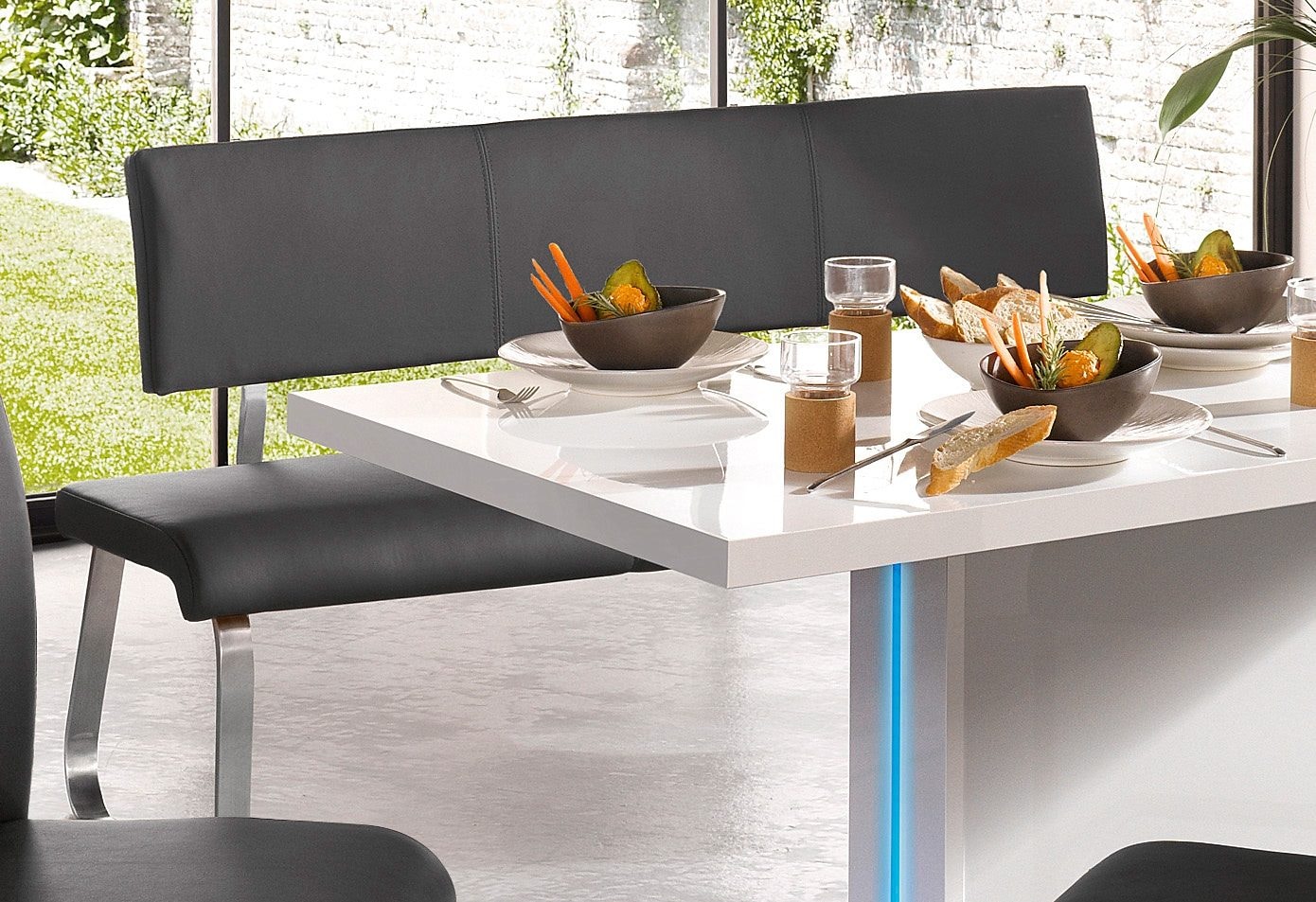 MCA furniture Polsterbank »Arco« belastbar bis 280 Kg, Echtleder, in verschiedenen Breiten
