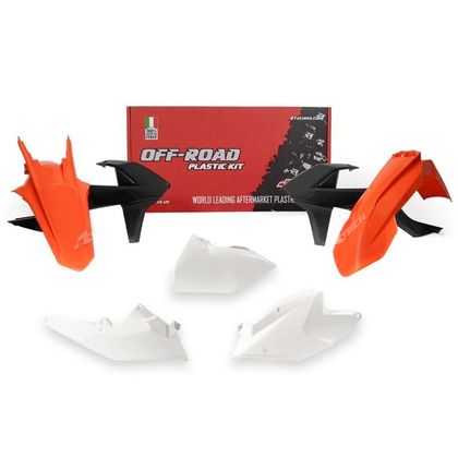 Kit plastiques R-tech 5p Orange/noir/blanc - Orange / Noir