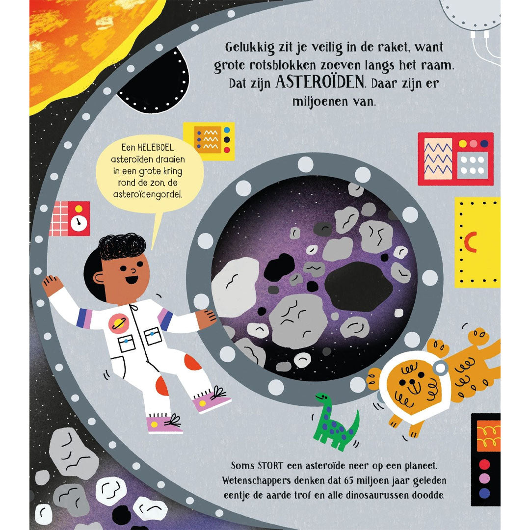 Uitgeverij usborne kartonboekje het zonnestelsel