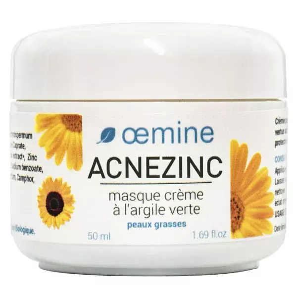 Oemine Acnezinc Máscara Creme Argila Verde 50ml