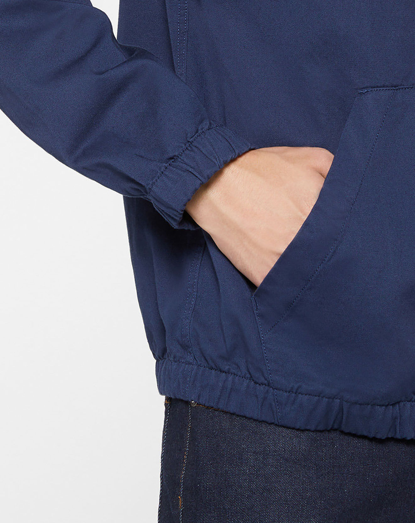 Tommy Jeans Blouson 100% Coton Bio casual badge bleu marine