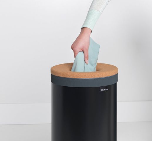 Wasbox, 35 liter, kurken deksel - Matt Black