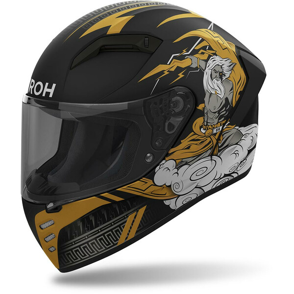 Airoh - Casque Connor Zeus Noir Mat / Or / Gris