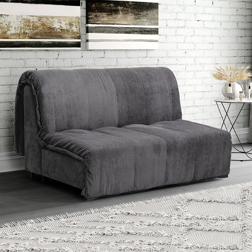 VitaliSpa Schlafsofa mit Bettkasten Malta, Grau, Klappcouch mit Schlaffunktion