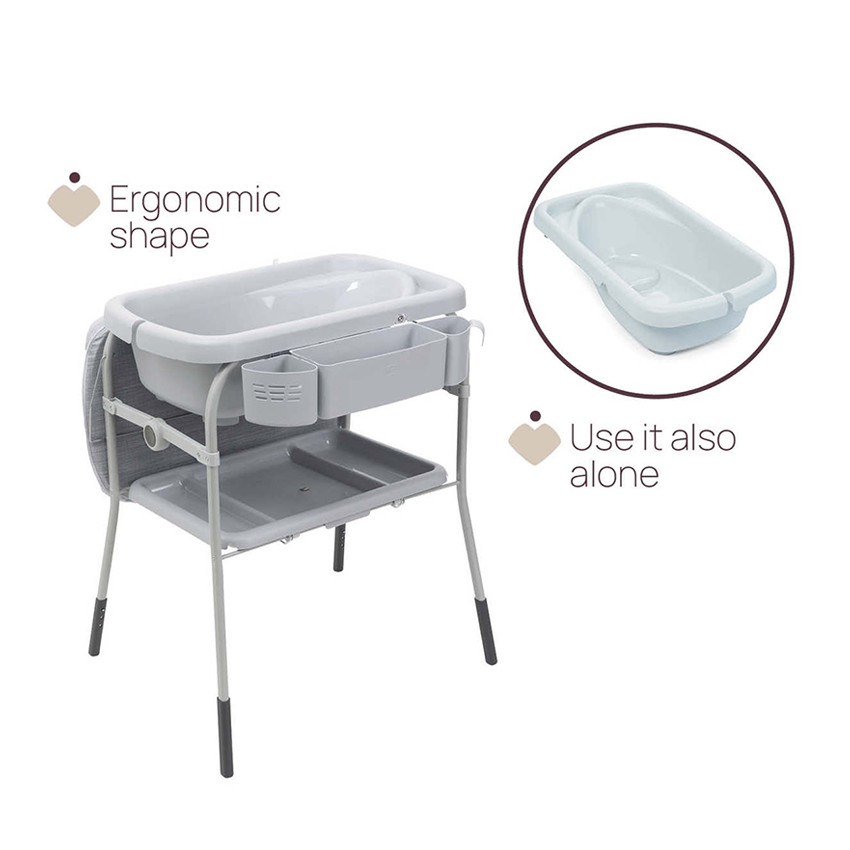 Baignoire avec table de change Cuddle & Bubble grey melange