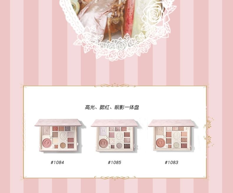 COLORROSE - Kant reliëf westerse antieke make-up palet - 4 soorten