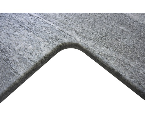 FLAIRSTONE Zwembadrand Arctic Gneiss grijs hoekstuk binnen en buiten afgerond 60x35 / 60x35 x 3 cm