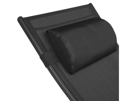 Lot de 2 transats noire 158 x 59 x 81.5 cm 2208198