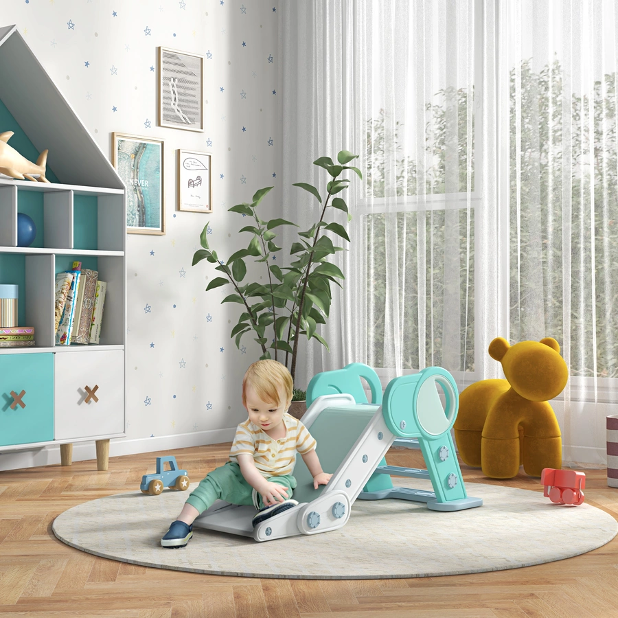 AIYAPLAY Kinderrutsche mit rutschfester Leiter grün