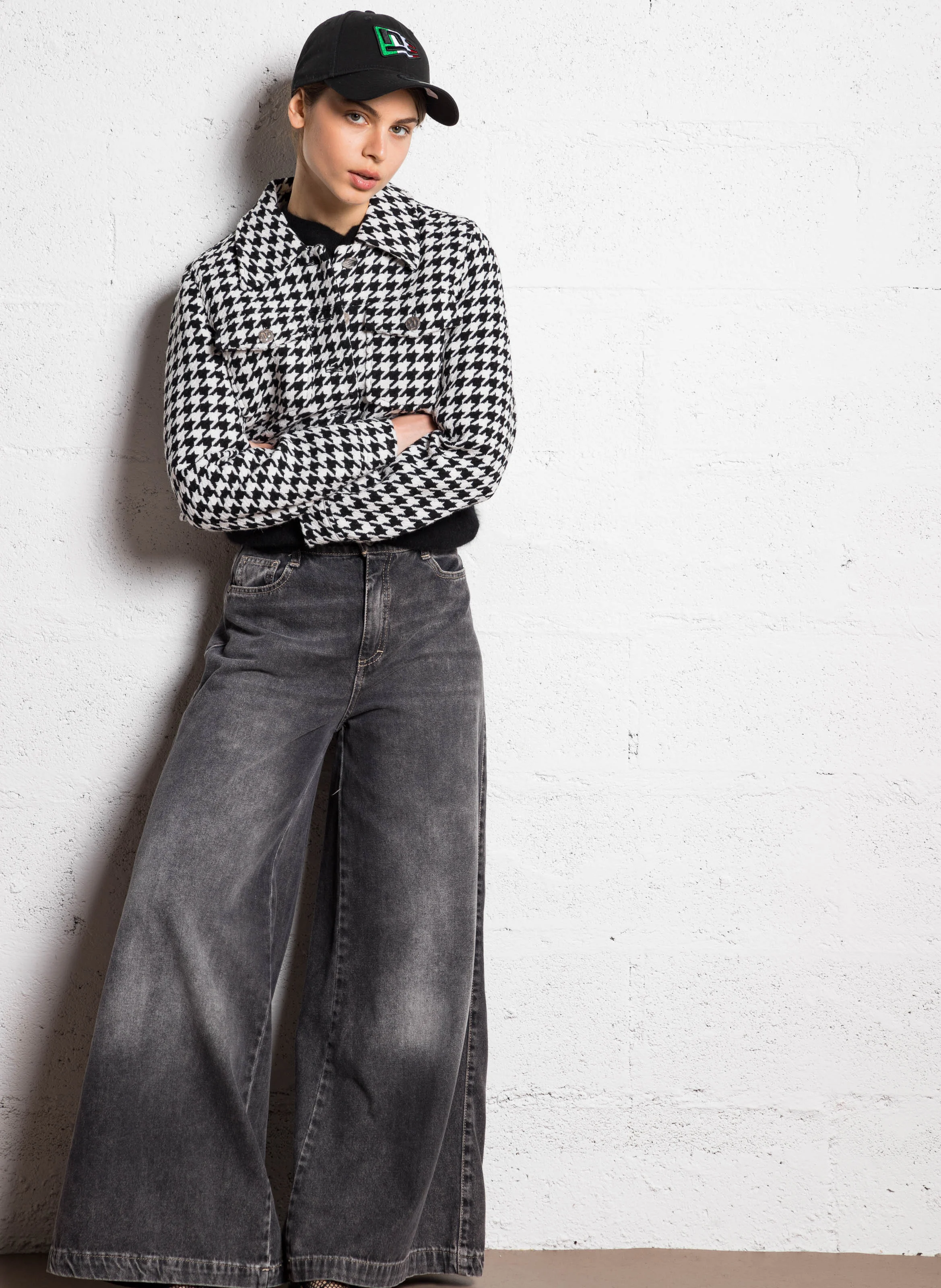 Jean large en coton | Noir