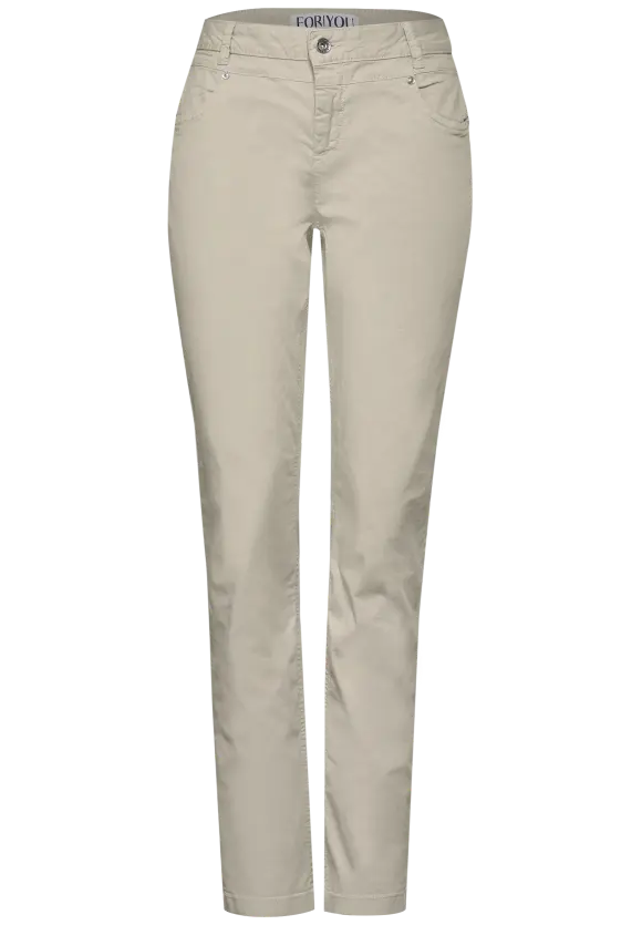 Casual Fit Twill Hose - dolomite stone