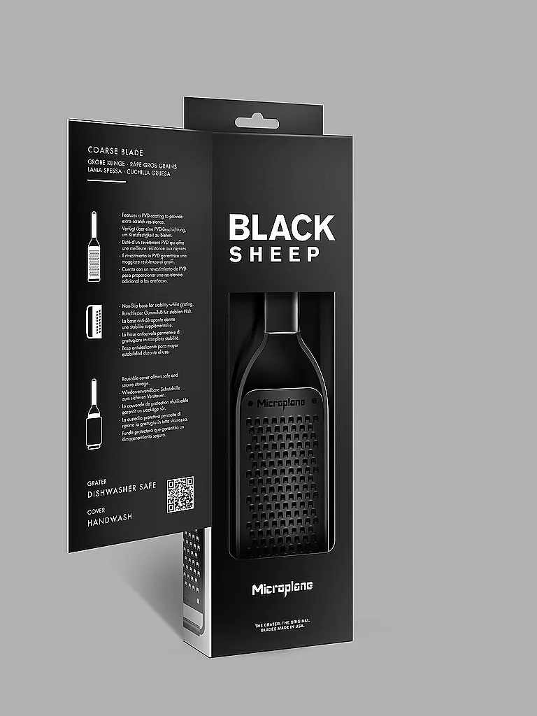 MICROPLANE Reibe Grob Schwarz schwarz