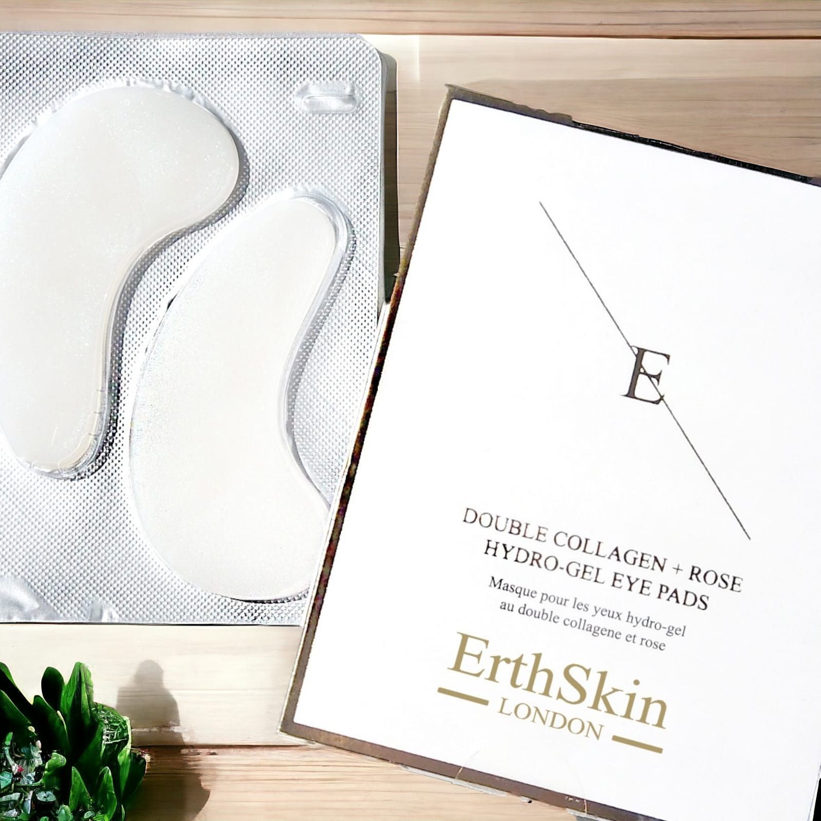 Erth skin london Doppeltes Kollagen + Rose Hydrogel-Augenpads