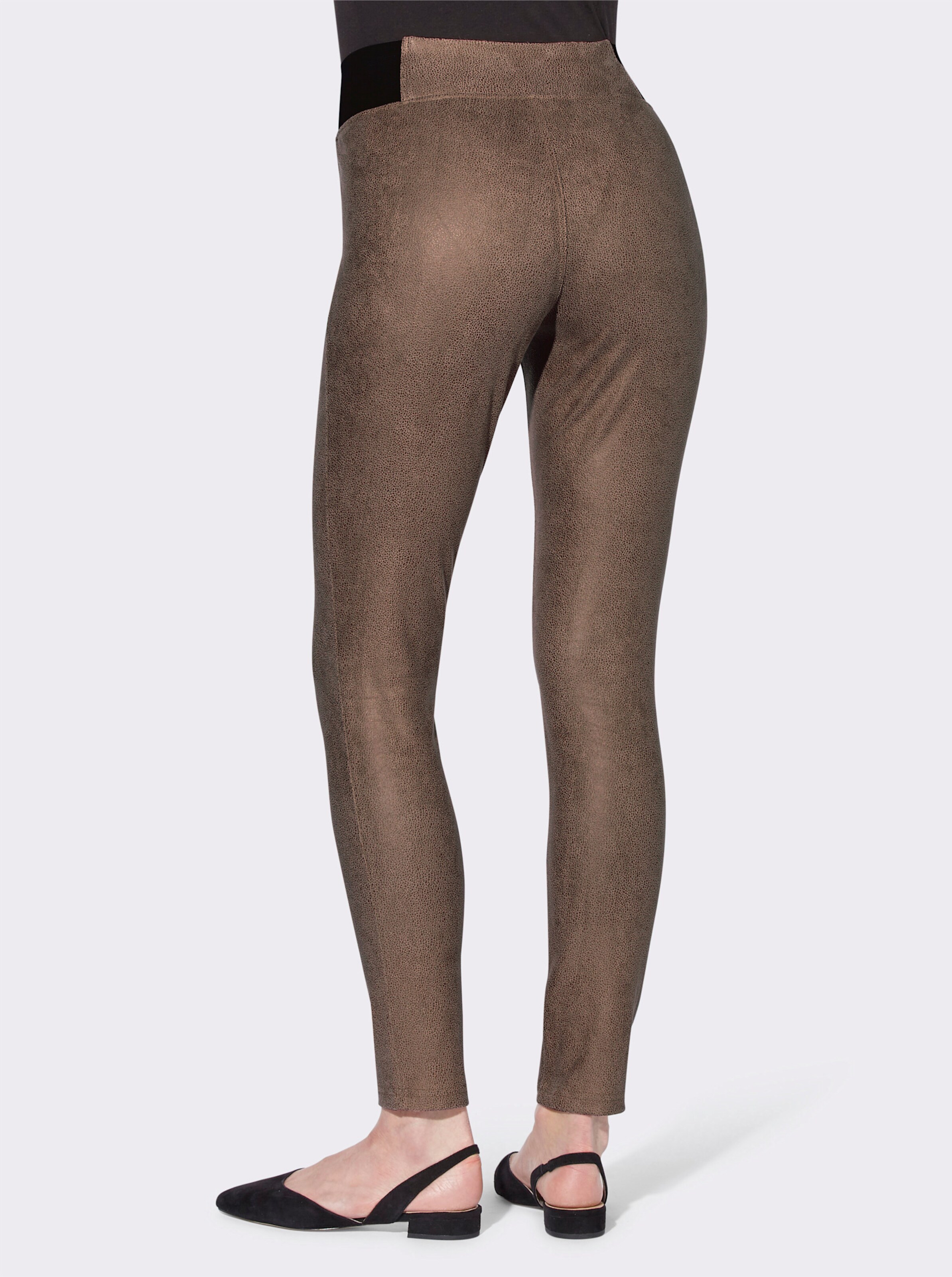 Leggings aus Leder-Imitat