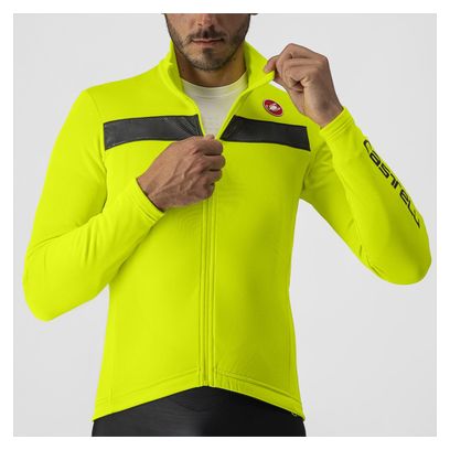 Maillot Manches Longues Castelli Puro 3 Fz Vert Electric Lime