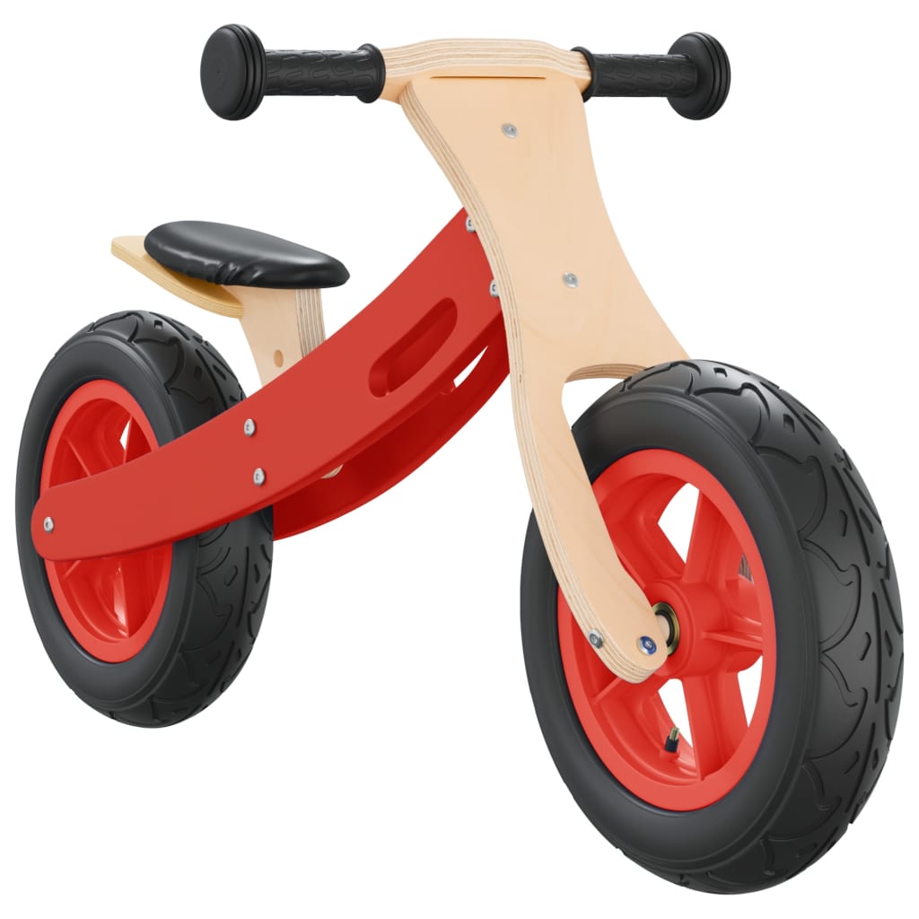 Vélo d'équilibre pour enfants avec pneus pneumatiques rouge