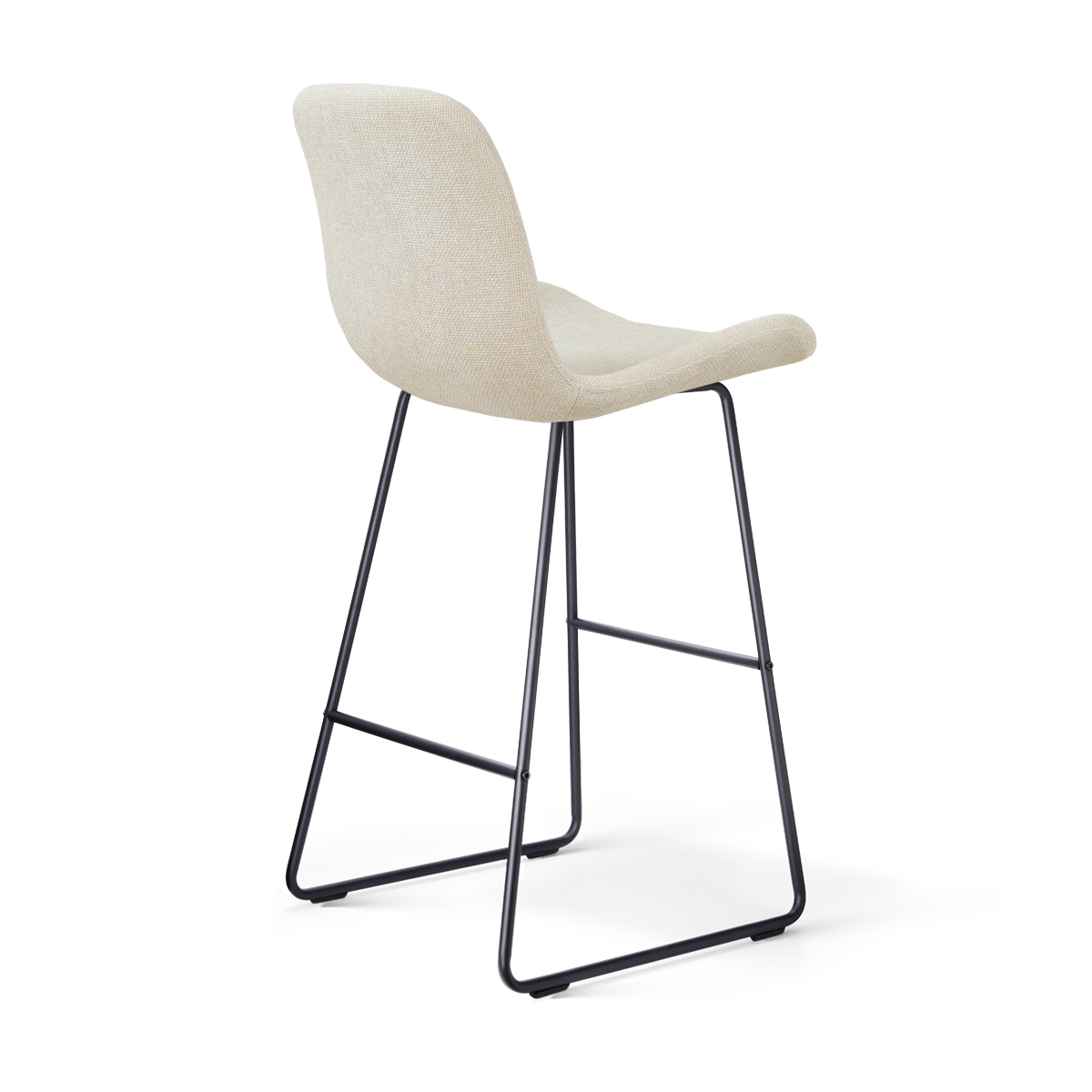 Barkruk Nino-Fé zwart onderstel cottonbeige  75 cm