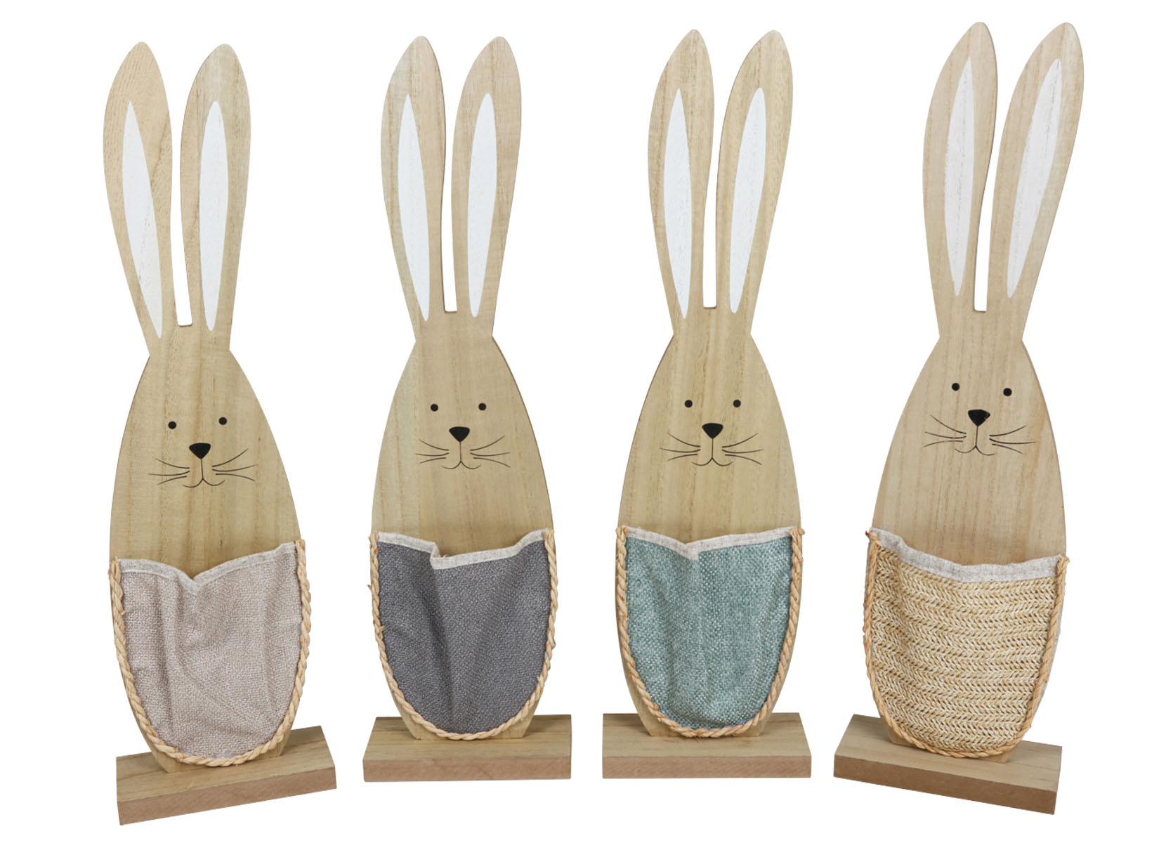 Osterhase mit Bastkörbchen 60cm