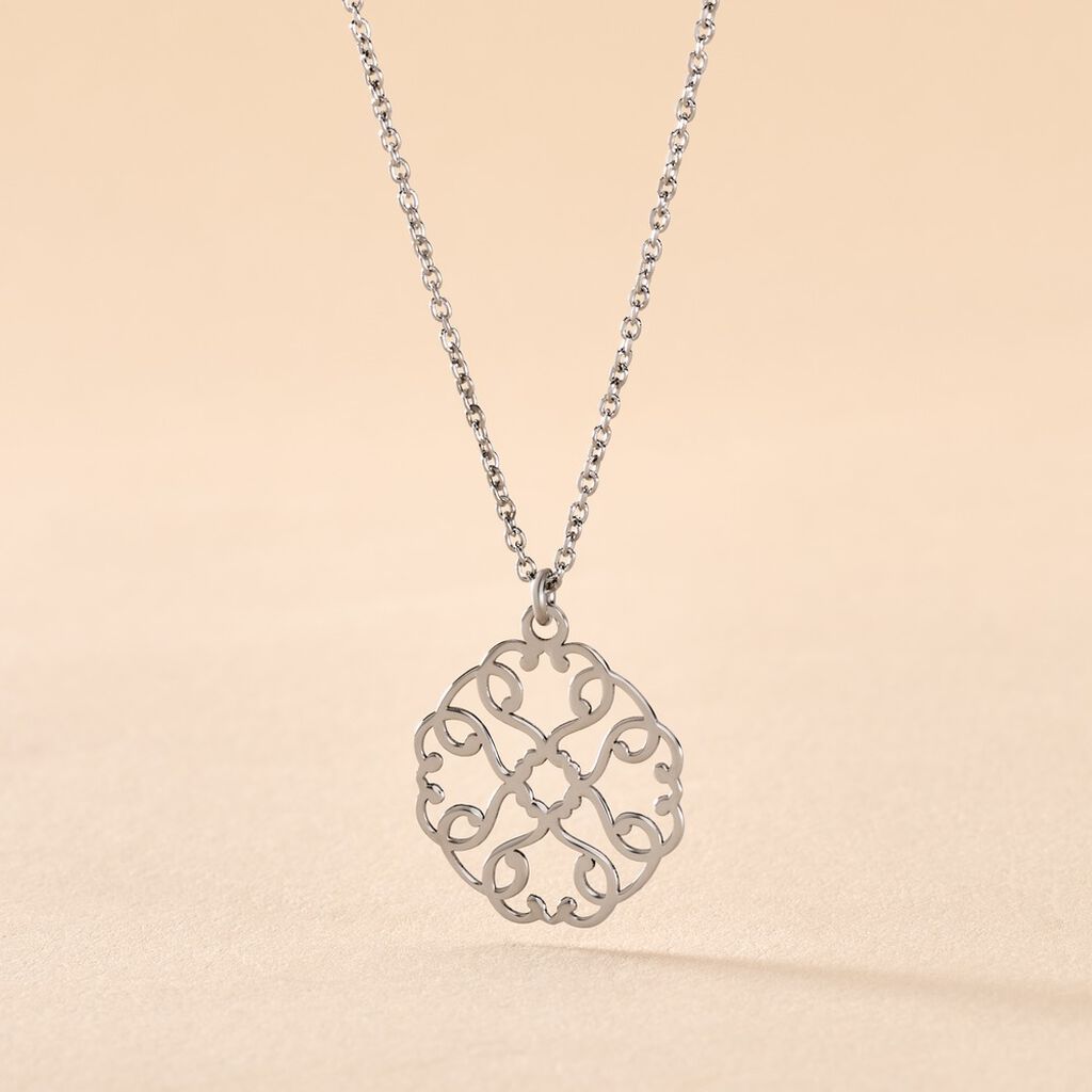 Collier Lev Argent Blanc