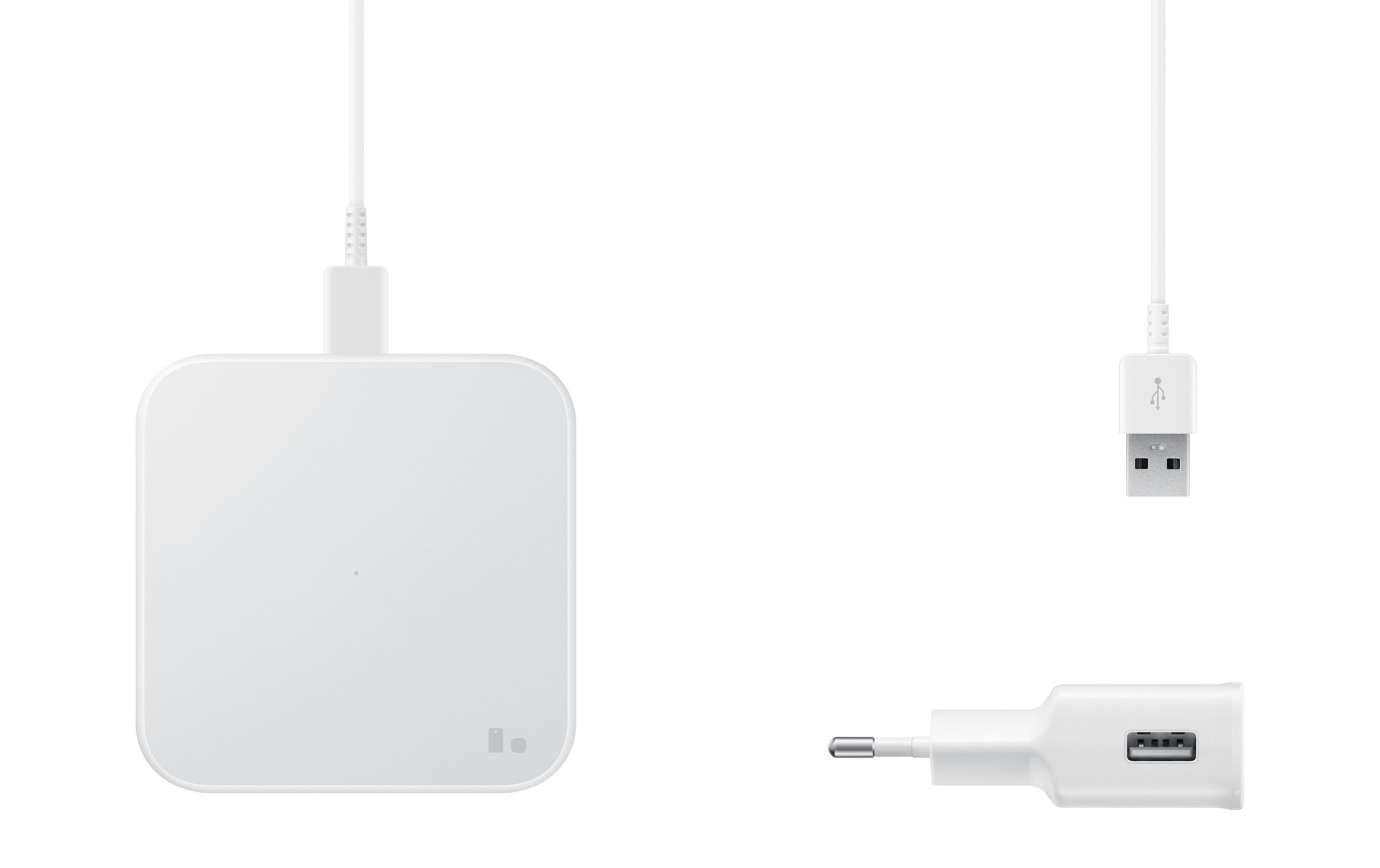 Wireless Charger Pad EP-P1300 WeissInduktives Ladepad für kompatible Smartphones und Galaxy Buds