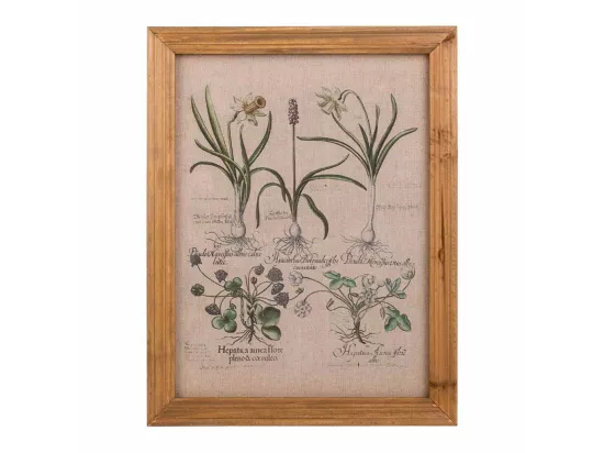 Cadre en bois et tissu imprimé