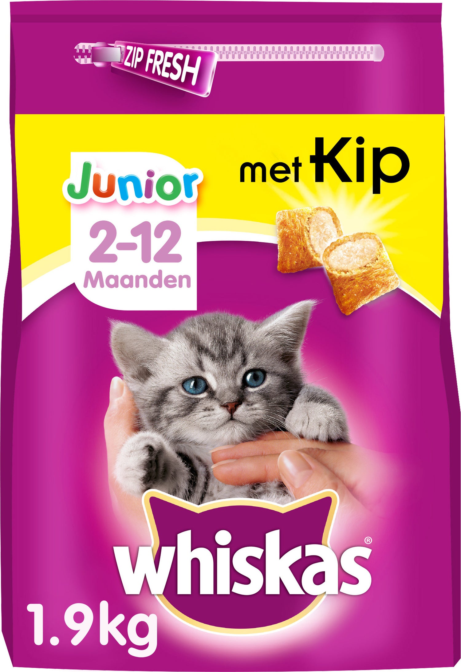 Whiskas kattenvoer junior kip 1,9 kg