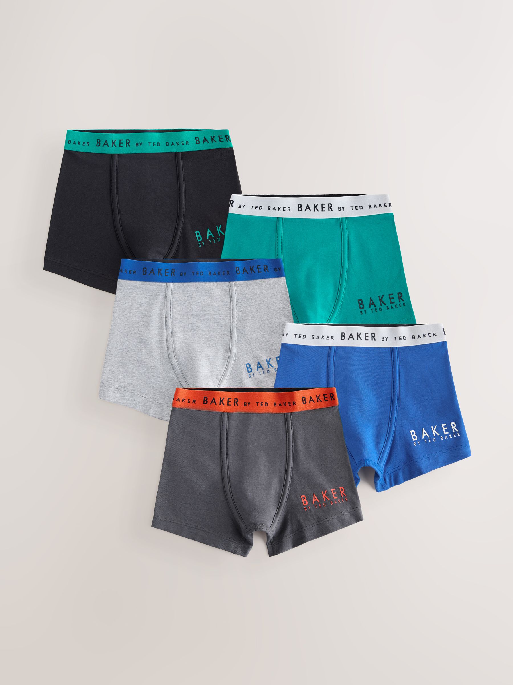 Multi - Baker by Ted Baker jongens boxershorts verpakking van 5
