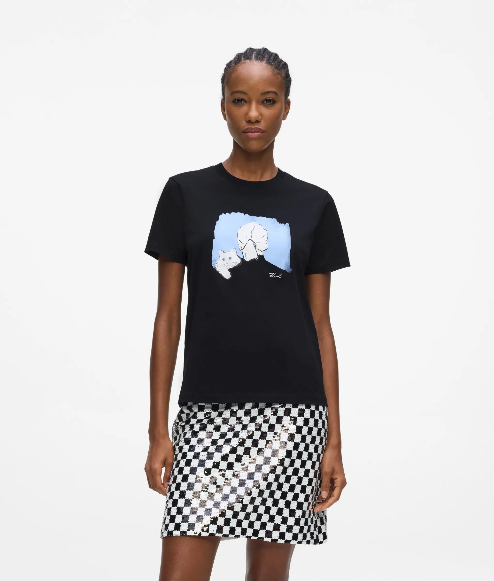 Geïllustreerd portret T-shirt