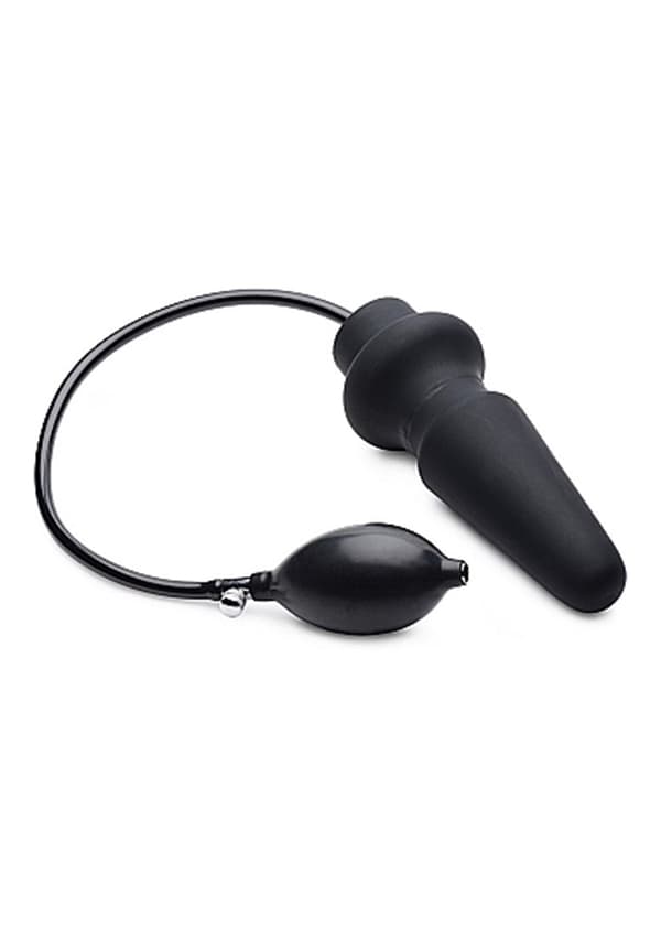 Ass-Pand Large Inflatable Silicone Anal Plug - Svart