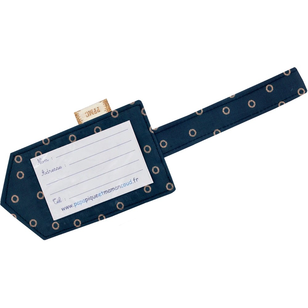 Etiquette Bagage Bulle Bronze Marine