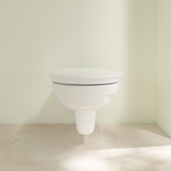 Villeroy & Boch ViCare randloos toilet extra lang met standaard handgrepen wit glans