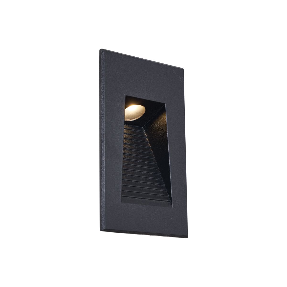 Moderne inbouw wandlamp zwart 7cm incl. LED IP65 - Trem