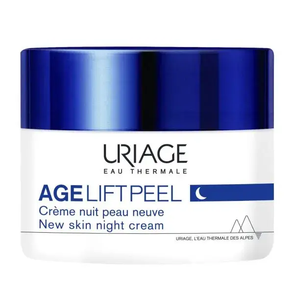 Creme Noturno Peeling Age Lift Uriage para Pele Renovada, Antirrugas, Firmeza, 50ml