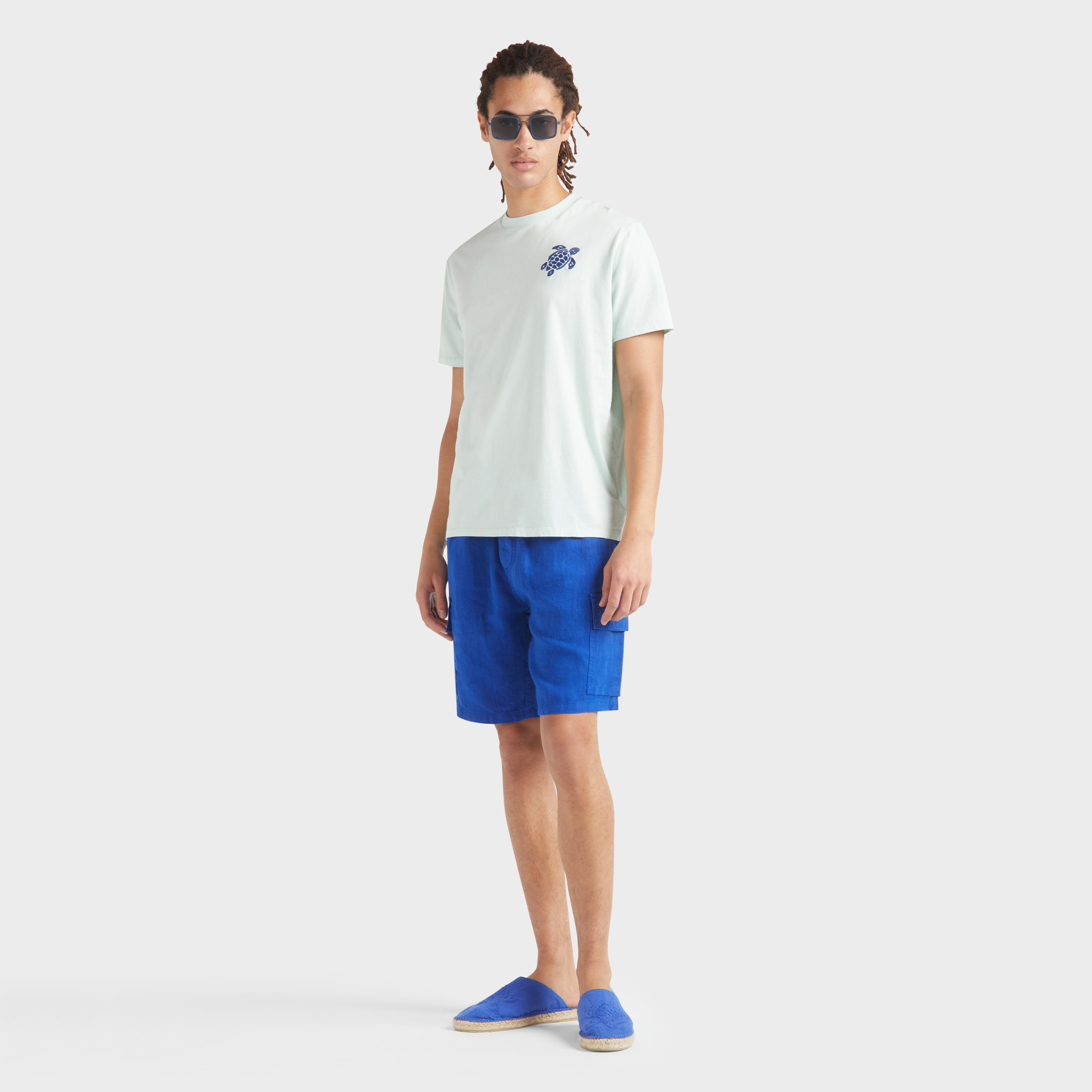 Bermuda en lin homme uni | Site Vilebrequin | BAIU3U01