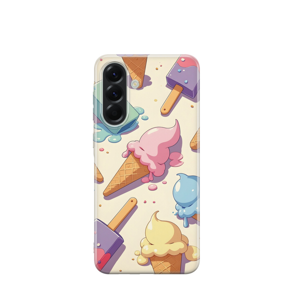 Samsung Galaxy A56 Gummi Hülle Eis am Stiel 2 - Blau / Gelb / Rot