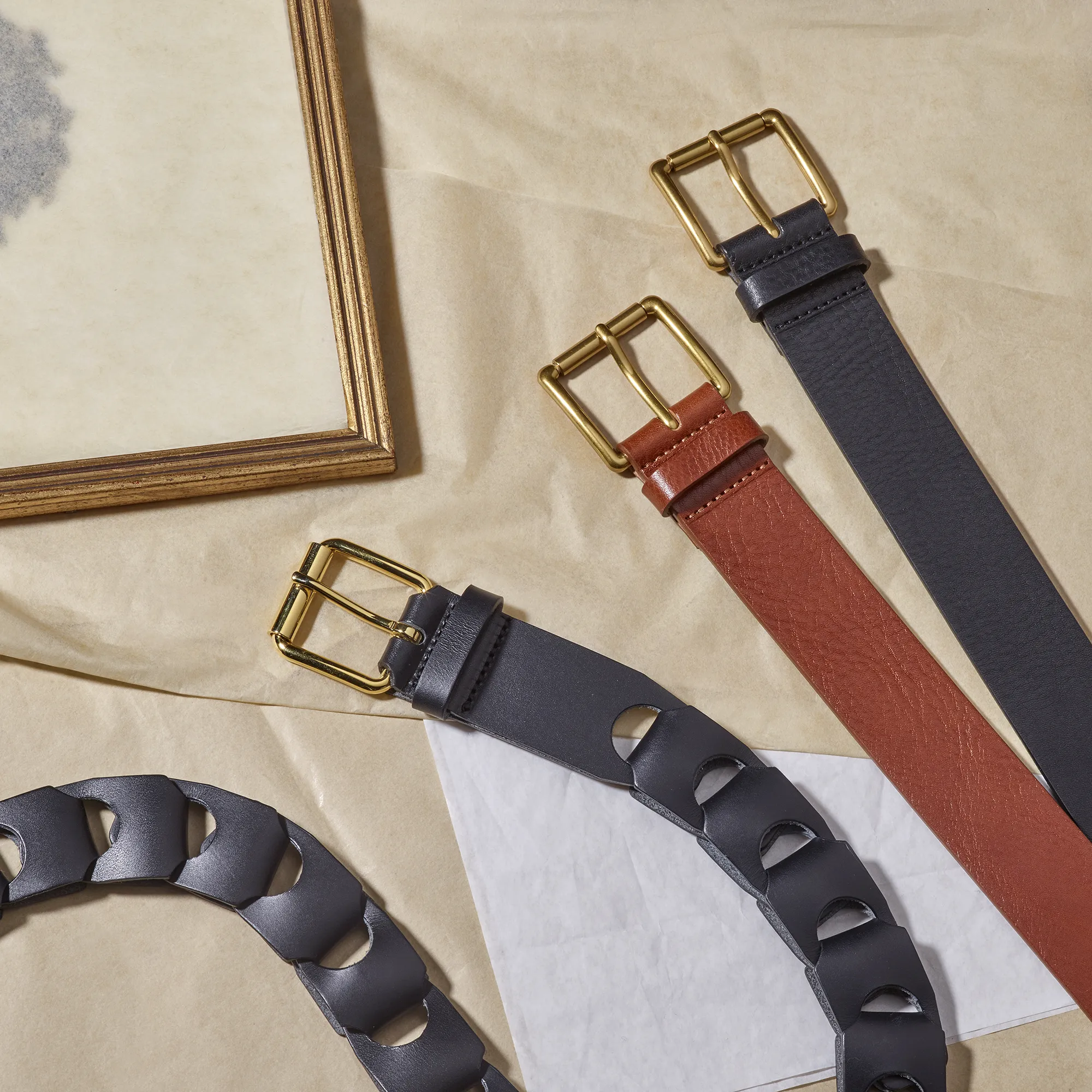 Ceinture en cuir grainé L'Exception Paris