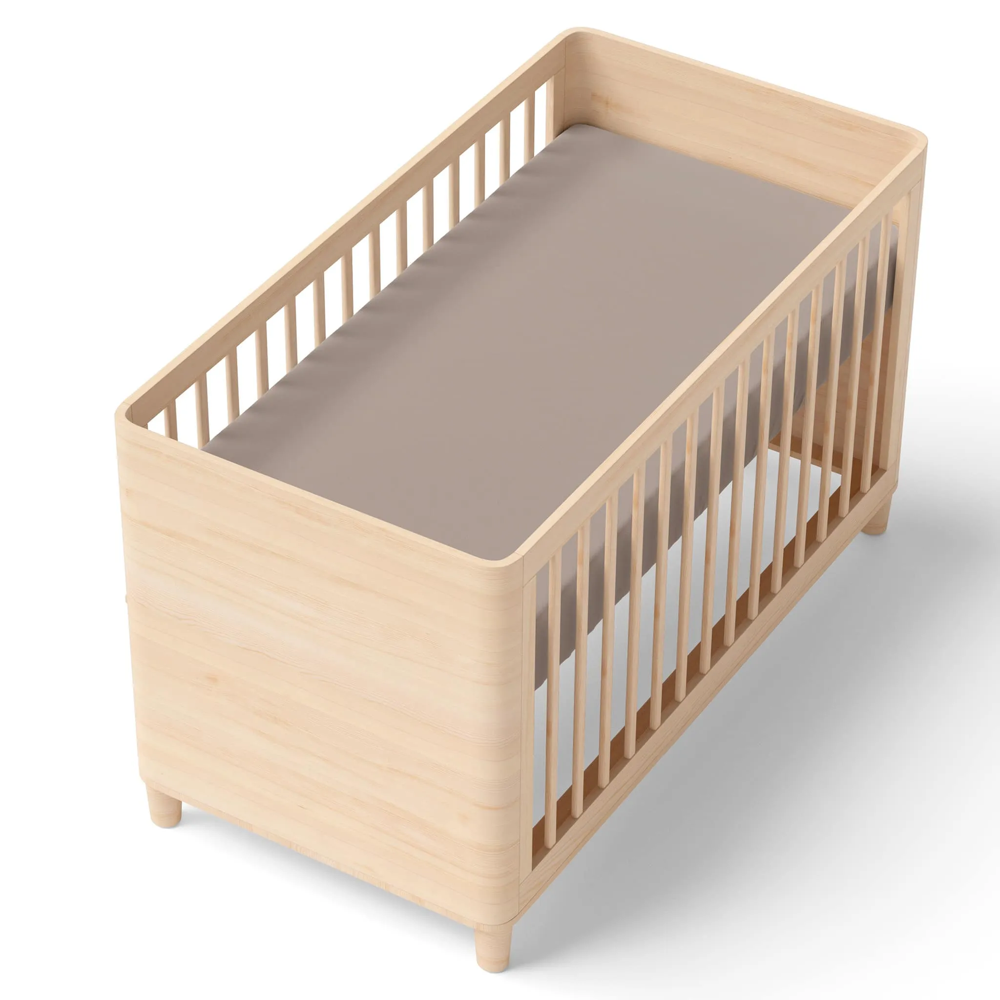Origami Maison Drap Contour pour Lit de Bébé - Uni Beige
