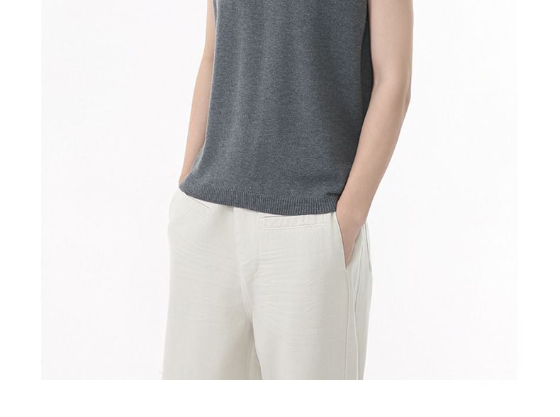 FAERIS - Tanktop met ronde hals en effen breisel