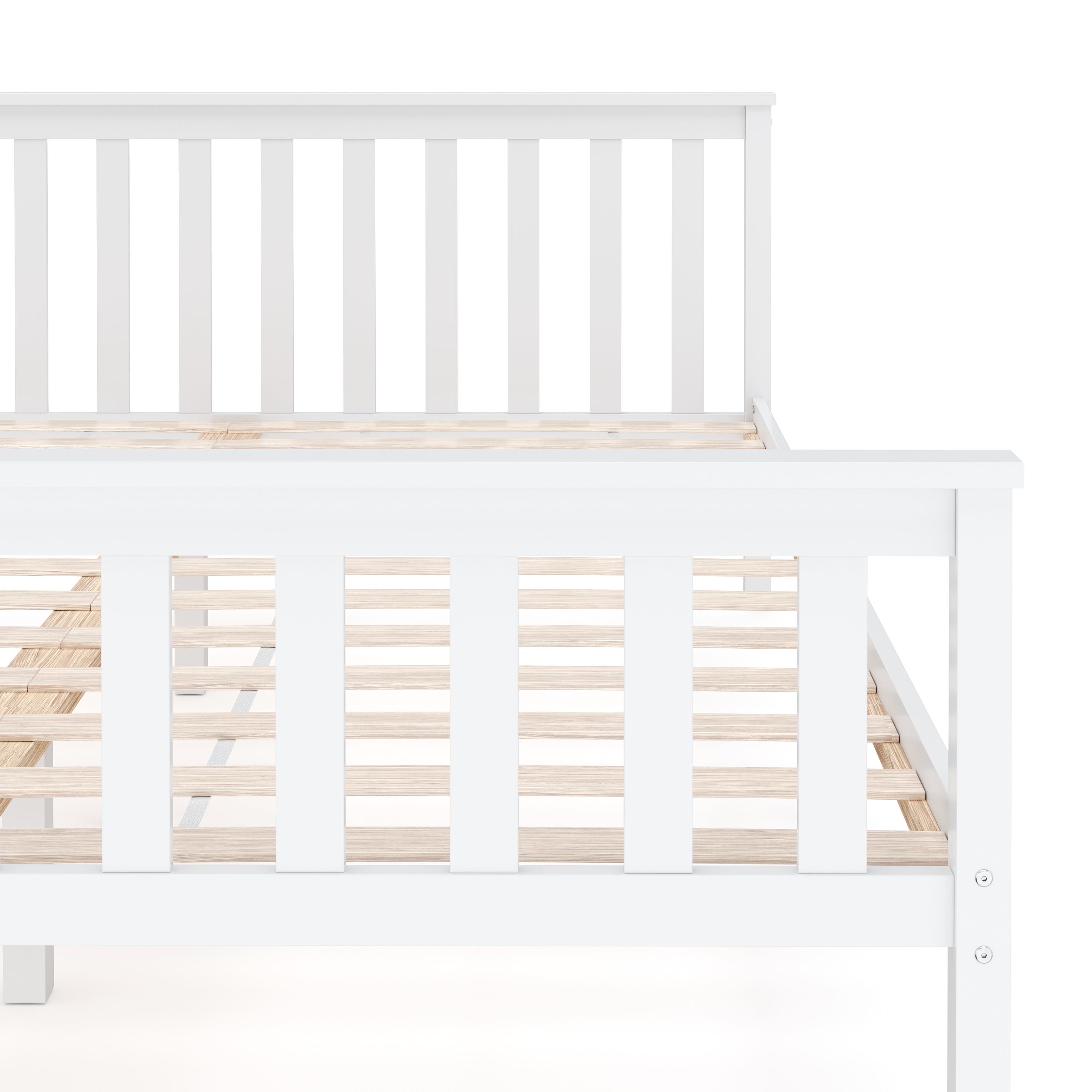 Bett Holz EMILY 160 x 200 cm weiss