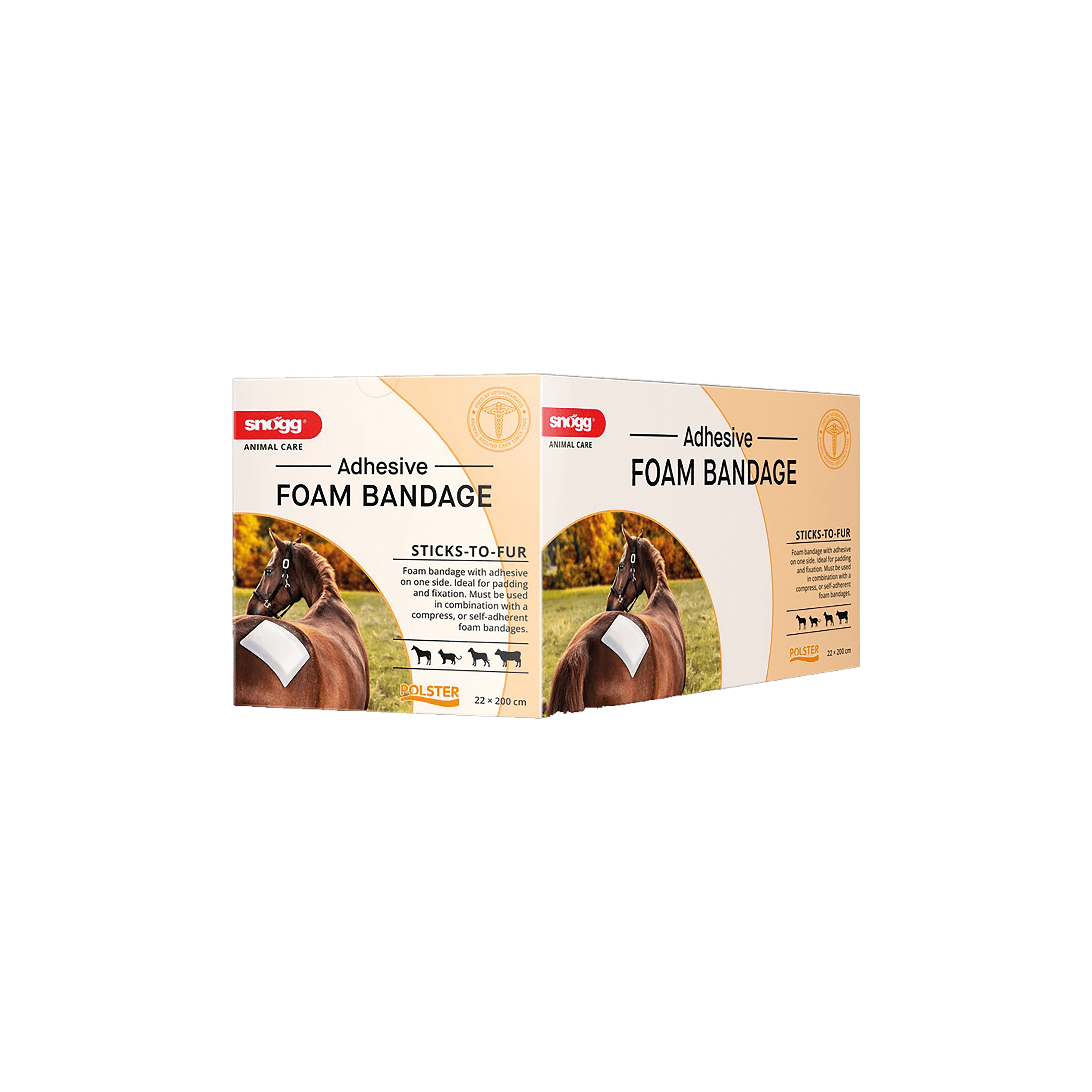 Snögg Animal Polster - Adhesive Foam Bandage, 22 cm x 2 m