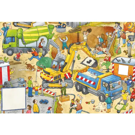 Schmidt Spiele KinderPuzzle - Wo ist das blaue Auto? 3 x 24 Teile