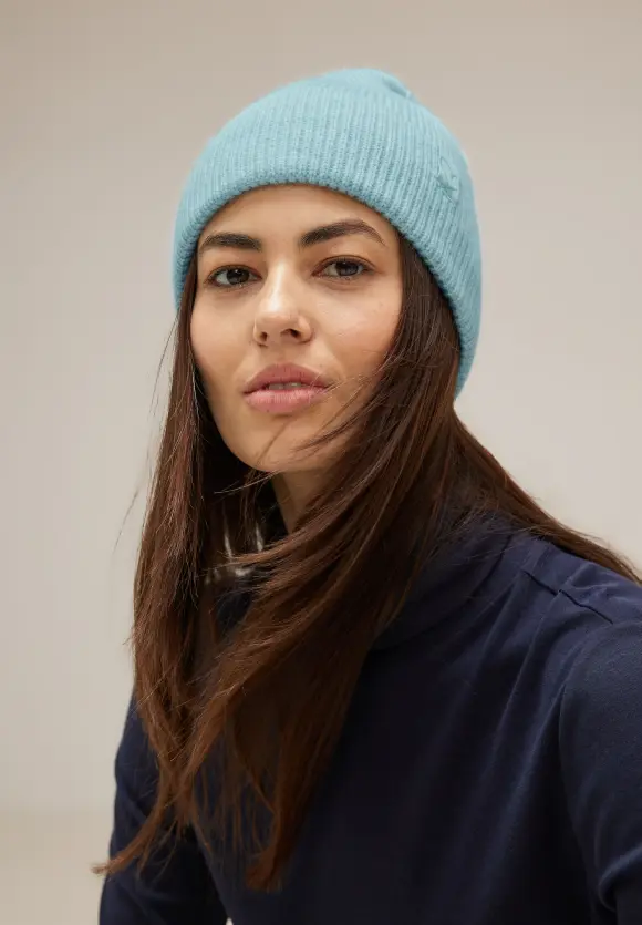 Strick Beanie - iced mint melange