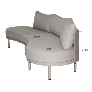 Loungeset Philou beige metaal