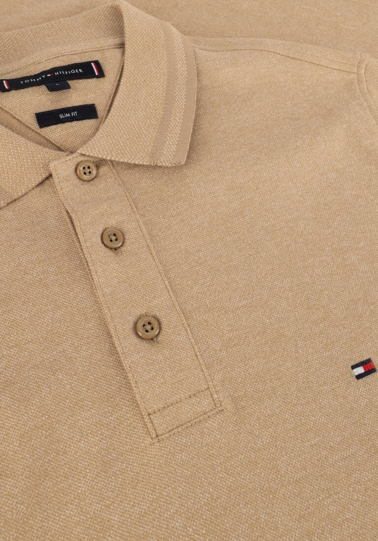 TOMMY HILFIGER bruine tommy hilfiger polo pretwist mouline slim fit polo